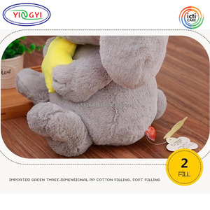 D079 Grey Đầu Lớn Thỏ Sang Trọng Bán Buôn ODM OEM Thú Nhồi Bông Sao Phụ Kiện Tiny Bunny Đồ Chơi Kawaii Sang Trọng - Product Image 2