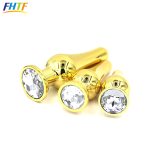 Altın 3-Piece Anal mücevherat popo Dilation fişler Mini Anal fişler eşcinsel fetiş yetişkin oyunu oyuncaklar - Product Image 3