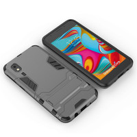 Nouvelle coque arrière hybride antichoc en TPU Iron Man avec béquille pour Samsung Galaxy A2 Core