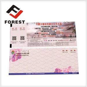 security gate ticket printing,admission ticket, anti-faketickets printing service