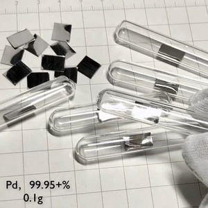 <span class=keywords><strong>Palladium</strong></span> métallique à 99,95 %, échantillon d'élément Pd n° 46, 0,1 gramme dans une ampoule en verre - Product Image 2