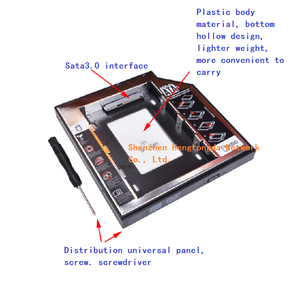 Aluminio Plástico Universal 2do <span class=keywords><strong>HDD</strong></span> Caddy 9.5mm SATA a SATA 2.5 "<span class=keywords><strong>Caja</strong></span> del disco duro de SSD <span class=keywords><strong>Caja</strong></span> del disco duro - Product Image 2