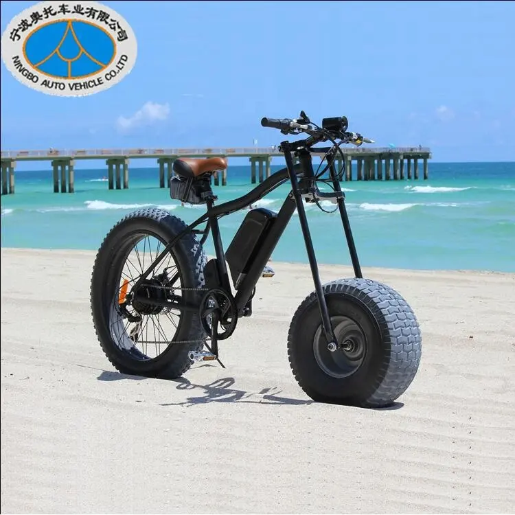 ビーチクルーザーファットタイヤバイクファット自転車フレーム付き電動ファットバイク