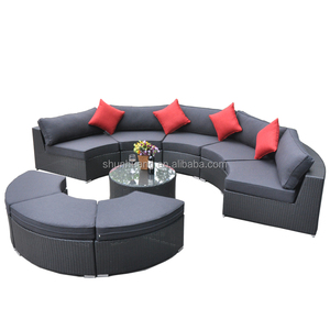 Nieuwe stijl rotan sofa sets strand rieten meubels