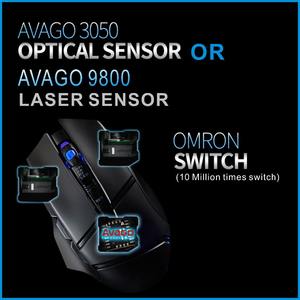 マクロソフトウェアを搭載した右利き用レーザーゲーミングマウス - Product Image 2