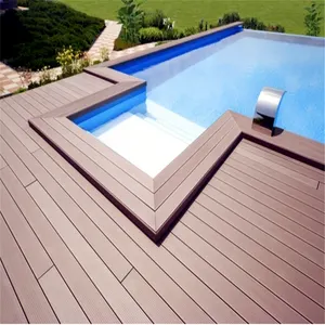 Natural feeling swimming pool composite decking wood flooring composite decking