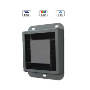 Lumière murale extérieure à LED de style moderne à énergie solaire MS-2600 corps en acier inoxydable - Product Image 1