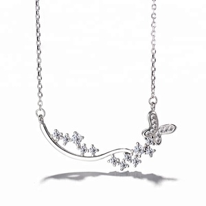 Fabricante de joyas de China suministro de mariposa de plata esterlina 925 collar de - Product Image 1