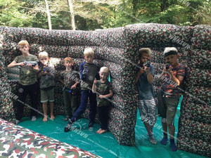 Commerciële Opblaasbare Laser Tag Game, Opblaasbare Laser Doolhof Paintball, Opblaasbare Lucht Paintball Bunkers Voor Cs Games