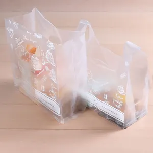 カスタムベーキング食品食料品を受け入れるバッグ印刷衣類パッキングハンドバッグクリアスーパーマーケットプラスチックフードパッケージCN;GUA