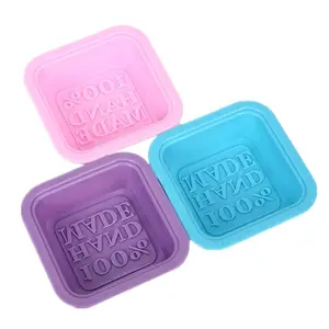 Moule à savon carré en silicone de qualité alimentaire Moule à savon carré facile à nettoyer Moule à savon personnalisé Moule en silicone durable pour la fabrication de savon