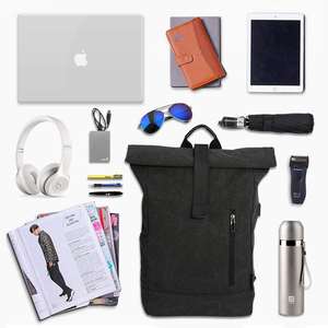 Alta calidad mochila superior rollo de lona Fit 16,5 "Laptop Unisex grande de lona mochila con puerto de cargador USB - Product Image 2