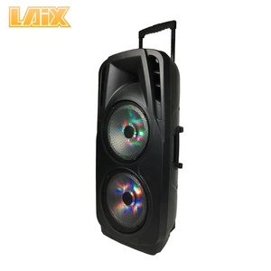 Laix DP-A9ลำโพงพกพาขนาด15นิ้วคู่พร้อมไฟ Led พร้อมรถเข็นและล้อลำโพงกลางแจ้ง<span class=keywords><strong>คาราโอเกะ</strong></span> - Product Image 3