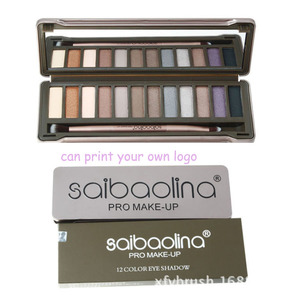 Alta calidad 12 colores paleta de sombra de ojos con <span class=keywords><strong>el</strong></span> cepillo de etiqueta privada - Product Image 3