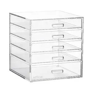 multi layer acrylic cosmetic accessories organizer with drawers cosmetic display box acrylic makeup cube cosmetic organizer