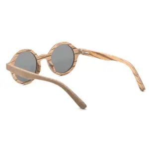 Stone Vintage Wood Frame Sunglass 2018 Polarized Custom Bamboo Sunglasses