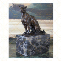 Statue de léopard abstraite en bronze grandeur nature sur le thème des animaux, artisanat métallique, à vendre