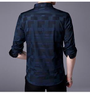 Camicia Primaverile da Uomo con Bottoni, Top Casual Business, Camicia a Maniche Lunghe Slim Fit EYT-86012 - Product Image 4