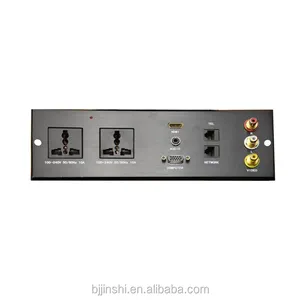 (WP301) الوسائط المتعددة الطاقة + USB + VGA + AV الألومنيوم غطاء مقبس حائط شامل مع USB ميناء