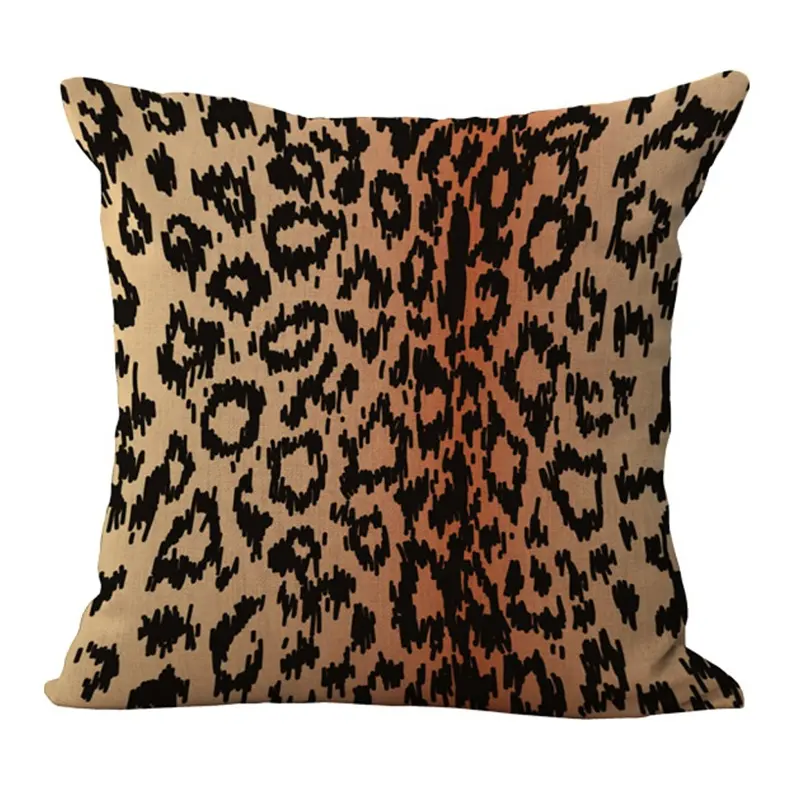 Leopard Print Animal Skin Digital Printed Wild African Safari Themed Spotted Pattern Art Cushion Cover