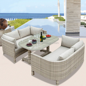 أثاث باتيو خارجي الحديثة PE كرسي صوفا من الخيزران الروطان أريكة نائمة - Product Image 3