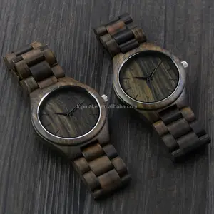 Nieuwe Model Custom Logo Originele Real Houtnerf Sandelhout Hout Horloge Voor Mannen