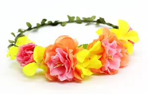 Artificial flor de la margarita moda venda de la corona, cabeza de la flor guirnalda