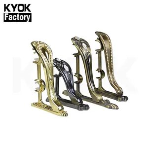 KYOK Dupla Auto-adesivo Suportes Da Haste de Cortina Haste de Cortina do Metal Bracket Suporte Fixo Forte Pintado L Suportes Da Cortina