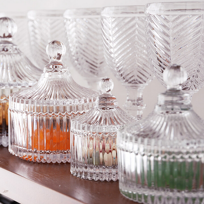 Haonai designed antique glass candy jar