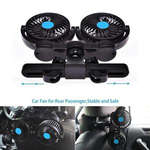<span class=keywords><strong>Ventilateur</strong></span> de refroidissement pour appuie-tête de voiture C0421 12V à double tête, rotatif à 360°, deux vitesses - Product Image 6
