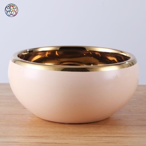 Distintivo naranja y oro decorativo barato macetas olla de cerámica para la venta - Product Image 1