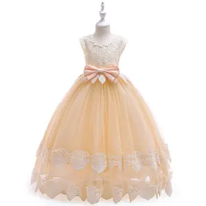 Vestido de cintura ajustável para meninas, de alta qualidade, vestido branco, vestido de comunhão, de flor, para meninas