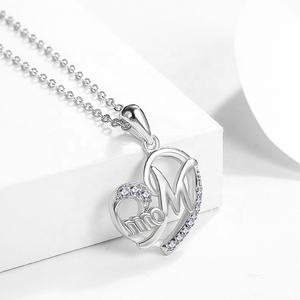 DC54 alfabet ibu 925 perak murni Saya cinta ibu tema liontin perak huruf tema ibu liontin untuk Kalung - Product Image 6