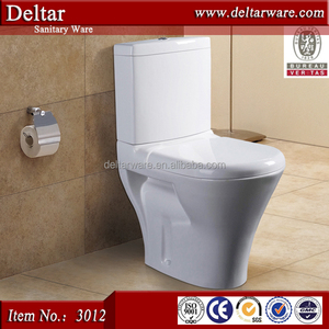 Toilettes à deux trous, toilettes avec entrée d'eau latérale, deux pièces