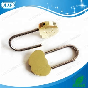 Candados de amor de corazón doble de latón de 40mm para cilindros de bloqueo de parejas - Product Image 3