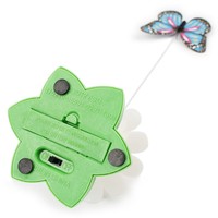 Eléctricos y electrónicos se interactiva pájaro gato mariposa juguete para mascotas gato juguete alambre de acero Puzzle juguetes con Spinner girando