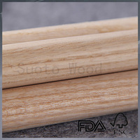 Bâton de bois inachevé, bâton rond en bois lisse, sans finition