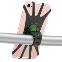 Base de silicone para guidão de bicicleta, suporte de telefone celular de rotação 360 graus para bicicleta