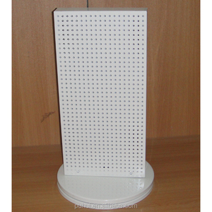 <span class=keywords><strong>Exposition</strong></span> de magasin de détail table à 3 côtés en fil métallique bouteilles de sport rotatives présentoir de comptoir avec cintres en fer - Product Image 5