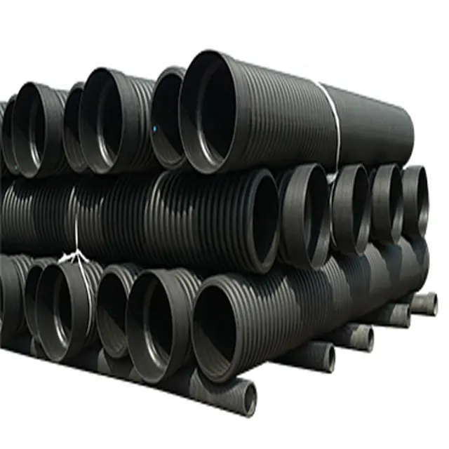 DN600 블랙 10 피트 직경 플라스틱 HDPE 드레인 파이프 culvert 파이프