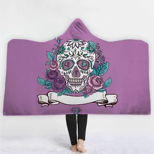 Poncho 100% Poliestere Design Personalizzato Extra Spesso <span class=keywords><strong>Felpa</strong></span> Indossabile <span class=keywords><strong>Coperta</strong></span> con Cappuccio in <span class=keywords><strong>Pile</strong></span> Super Morbido per Adulti - Product Image 4