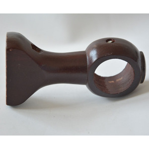 Supporto a Parete per Asta Tenda <span class=keywords><strong>in</strong></span> <span class=keywords><strong>Legno</strong></span> Singolo Piatto 28MM Marrone, Vendita Calda - Product Image 2