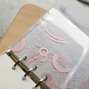 Papel de recambio para Página de planificador, regla para Carpeta de 6 anillas, hoja de oro rosa de PVC A5 /A6 - Product Image 2