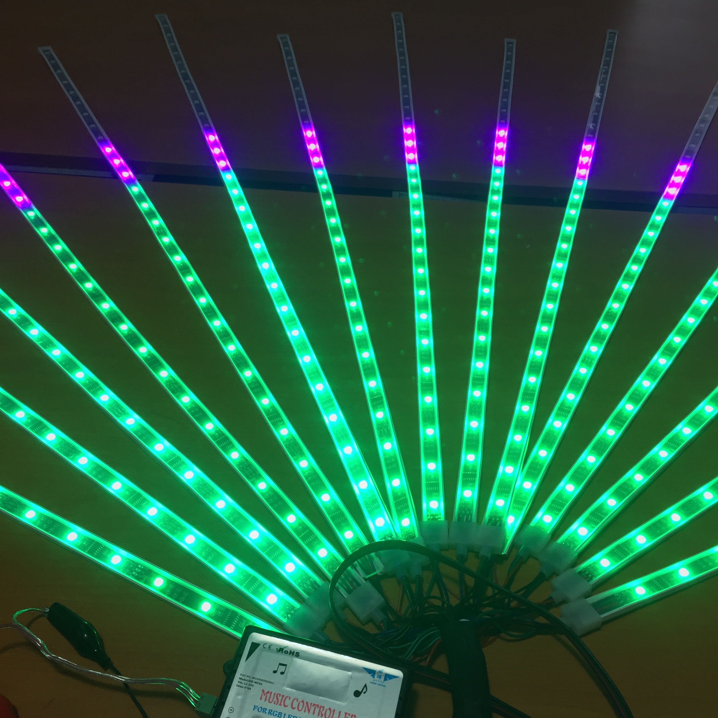 DMX 5050 цифровая светодиодная жесткая ИС полоса для бара танцпол сценическое освещение 6803 ИС чип D12V