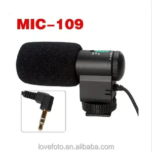 Brand New Mic-109 Microfone Estéreo Direcional com 90/120 Graus Captura Modo de Comutação para DSLR & DV Camcorder
