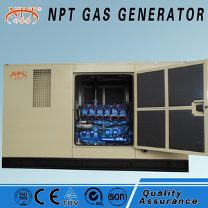 אישור CE שקט 50kw ביוגז גנרטור סט עם קוגנרציה