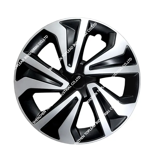 Cubierta de rueda de coche antidesgaste de neón, PP/ABS, 12 ", 13", 14 "y 15", llantas centrales bicolor para coche universal