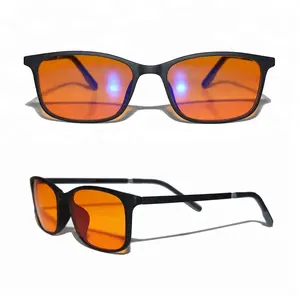 Carré mince TR90 cadre CR 39 lentille lunettes lunettes bleu blocage de la lumière 99% bleu lumière pour un meilleur sommeil