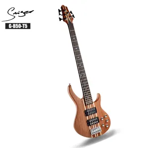 G-B50-T5 Grosir Gitar Bass Senar 5 Senar Leher Melalui Badan Aktif