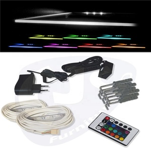 Ensemble de meubles de salon avec éclairage LED de différentes couleurs modernes, meuble d'exposition en verre, étagère de meuble TV - Product Image 6